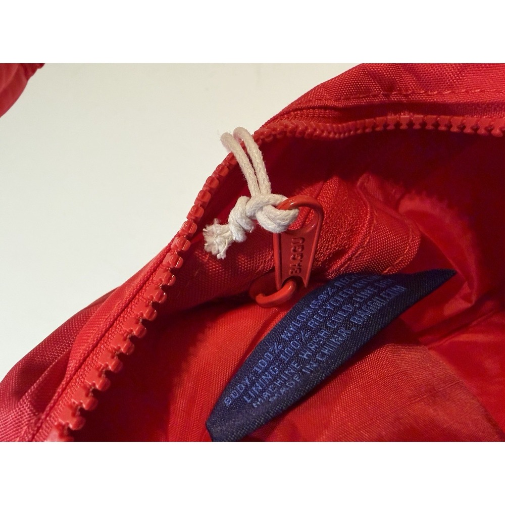 Baggu Cargo Shoulder Bag Candy Apple Red Nylon Baguette Purse NWT - Picture 7 of 8